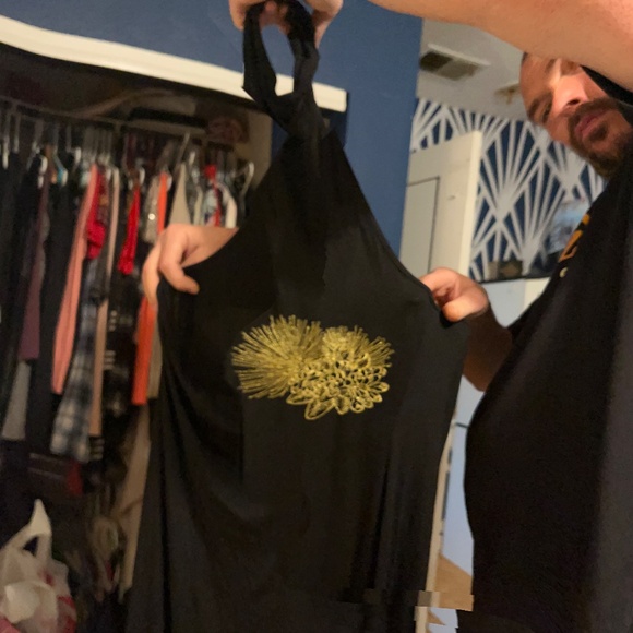 Hawaiian style brand new dress backless one shoulder, long with slit at the calf - Picture 3 of 11